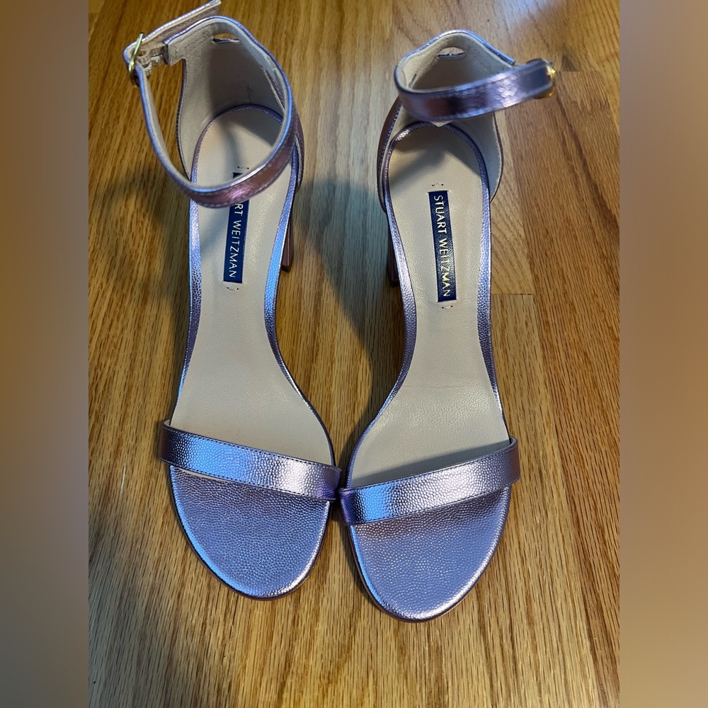 Stuart Weitzman metallic heels